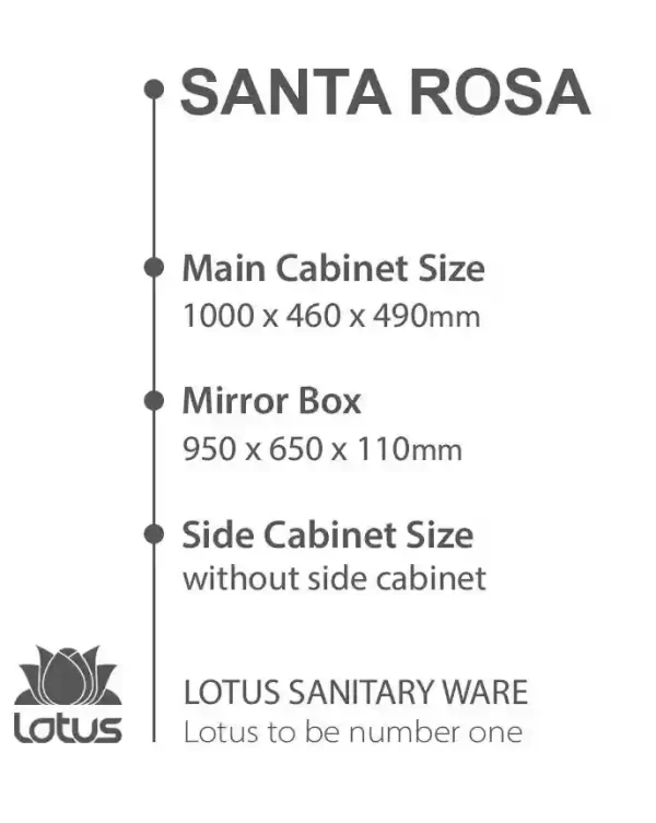 خرید و قیمت روشویی و کابینت لوتوس lotus ، کابینت و روشویی پی وی سی pvc مدل سانتاروسا santa rosa