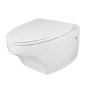 توالت فرنگی دیواری و والهنگ مروارید مدل مگا 57 رنگ سفید